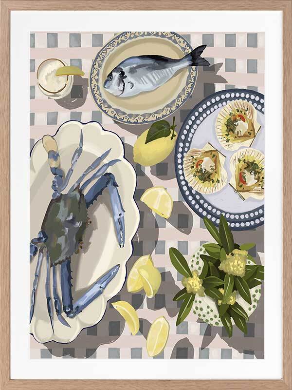 Sunset Feast Framed Art Print