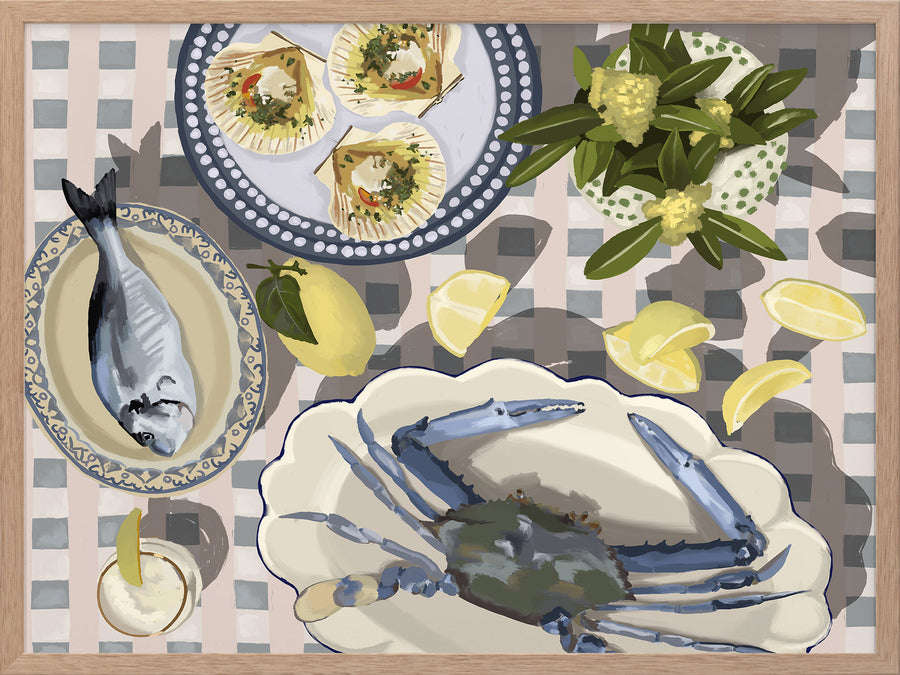 Sunset Feast Framed Art Print