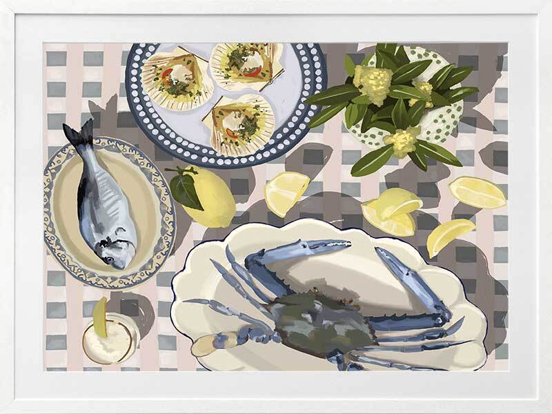 Sunset Feast Framed Art Print