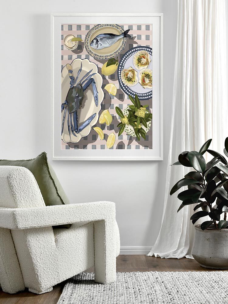 Sunset Feast Framed Art Print | Lifestyle
