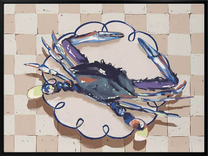 Late Lunch Blue Canvas Art Print