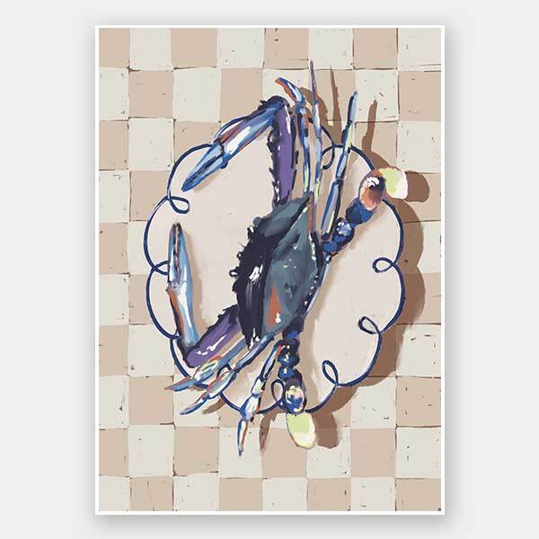 Late Lunch Blue Unframed Art Print