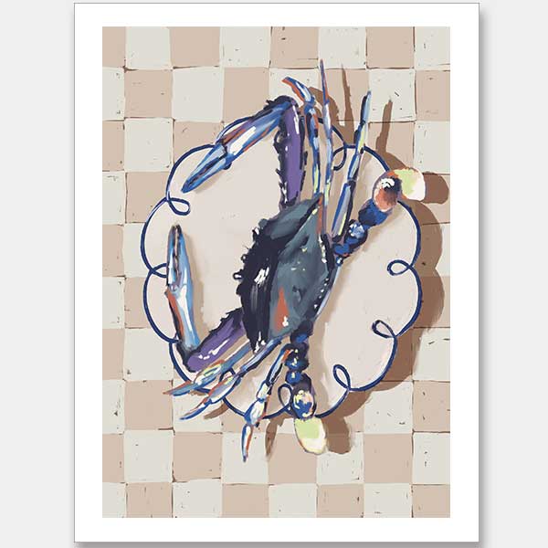 Late Lunch Blue Unframed Art Print