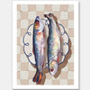 Catch of the Day Blue Unframed Art Print