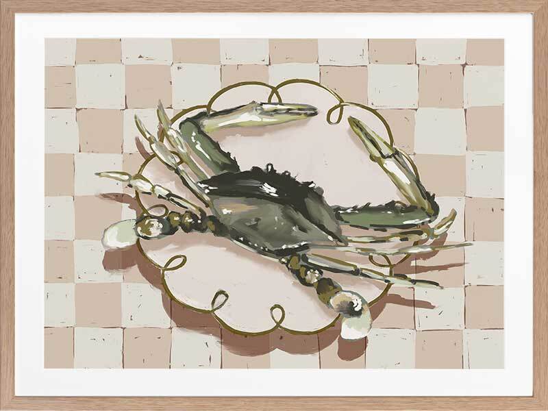 Late Lunch Neutral Framed Art Print