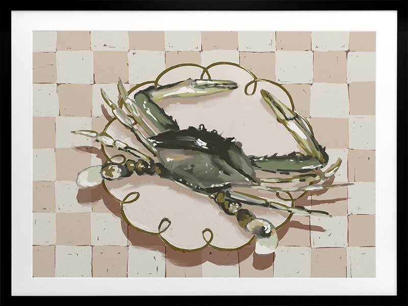 Late Lunch Neutral Framed Art Print