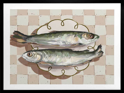 Catch of the Day Neutral Framed Art Print