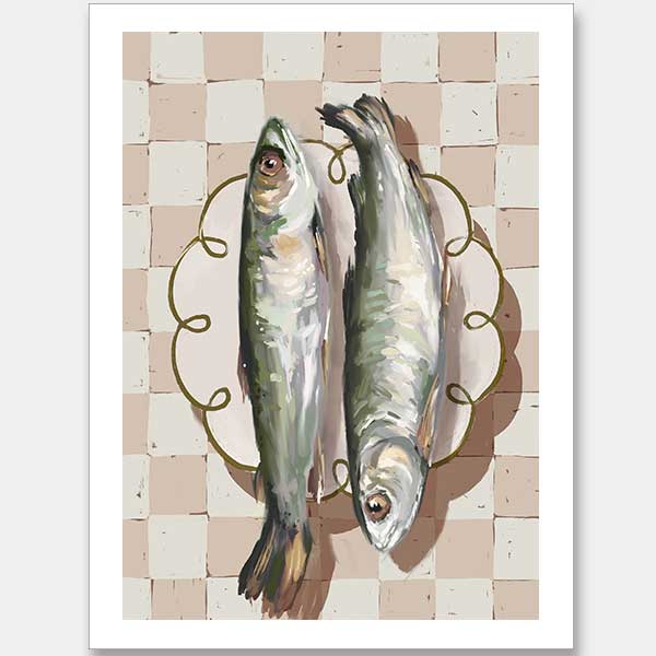 Catch of the Day Neutral Unframed Art Print