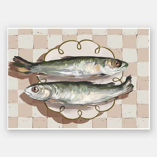 Catch of the Day Neutral Unframed Art Print