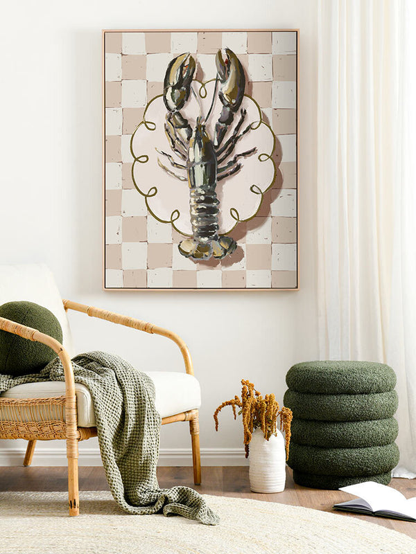 Alfresco Dinner Neutral Canvas Art Print | Lifestyle