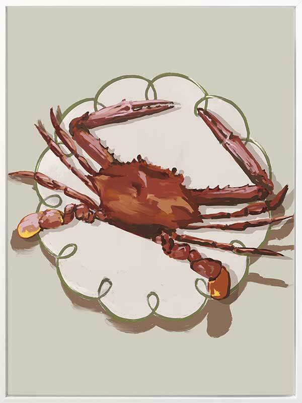 Crustacean Beige Canvas Art Print