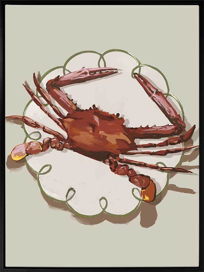 Crustacean Beige Canvas Art Print