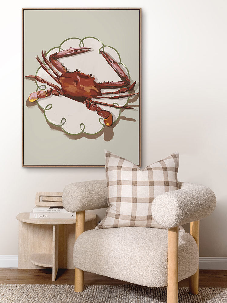 Crustacean Beige Canvas Art Print | Lifestyle