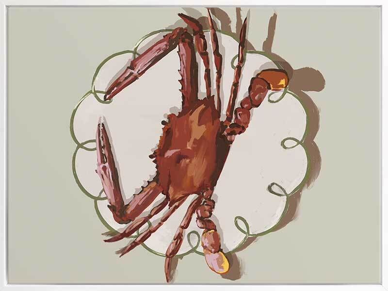 Crustacean Beige Canvas Art Print