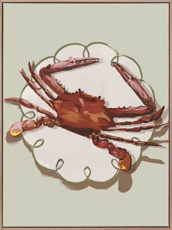 Crustacean Beige Canvas Art Print