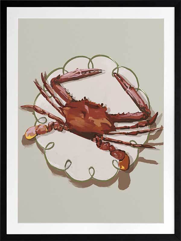 Crustacean Beige Framed Art Print

