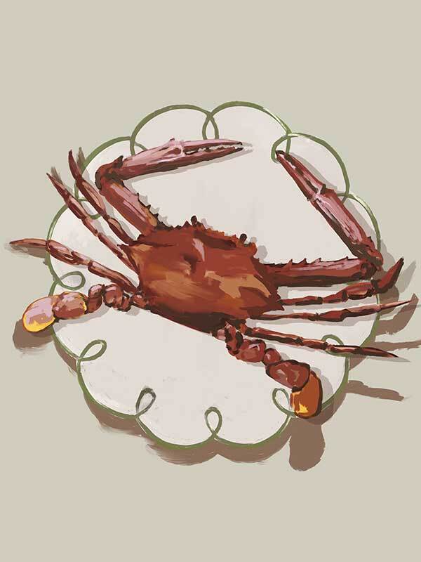 Crustacean Beige Canvas Art Print