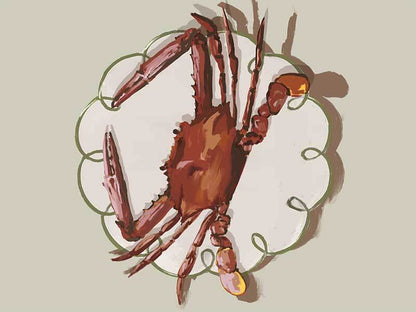 Crustacean Beige Canvas Art Print