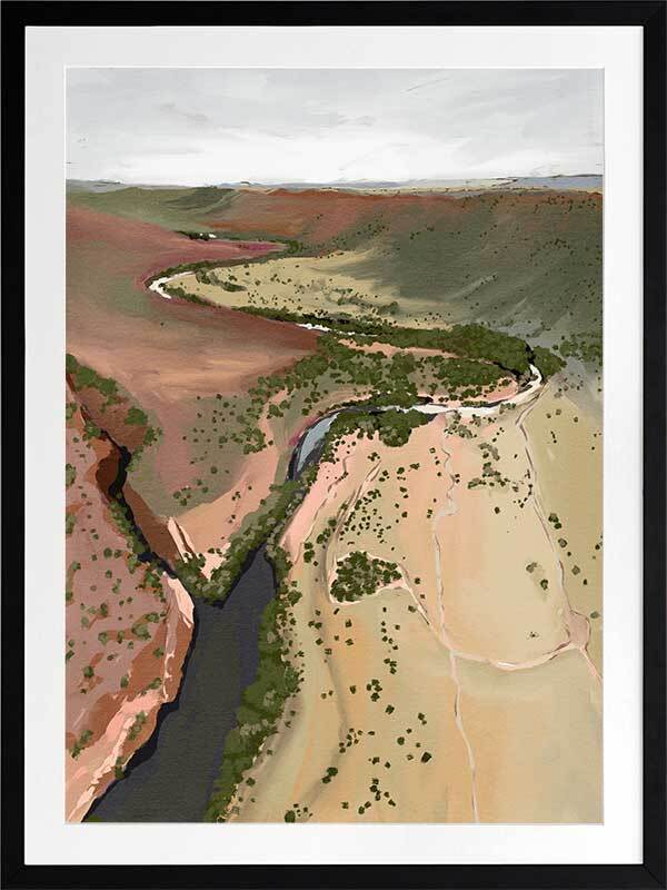 Where The River Runs Framed Art Print