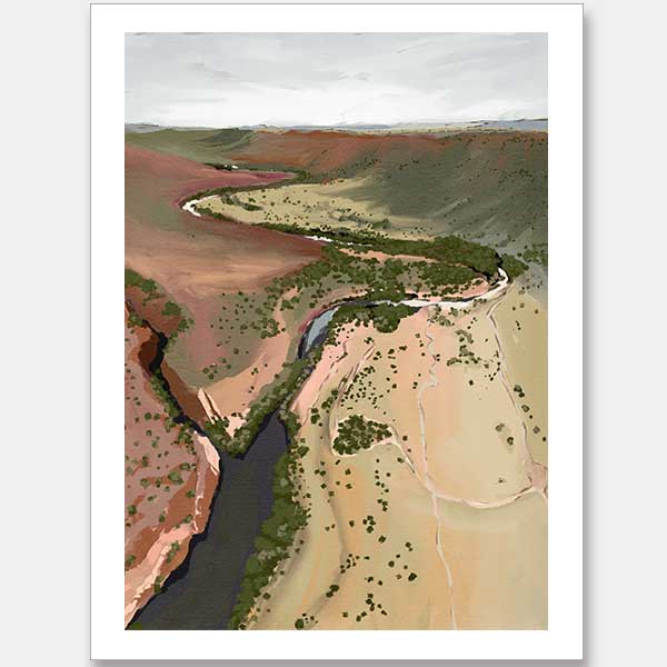 Where The River Runs Unframed Art Print