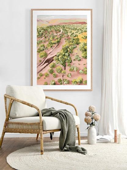 Over The Hill Framed Art Print