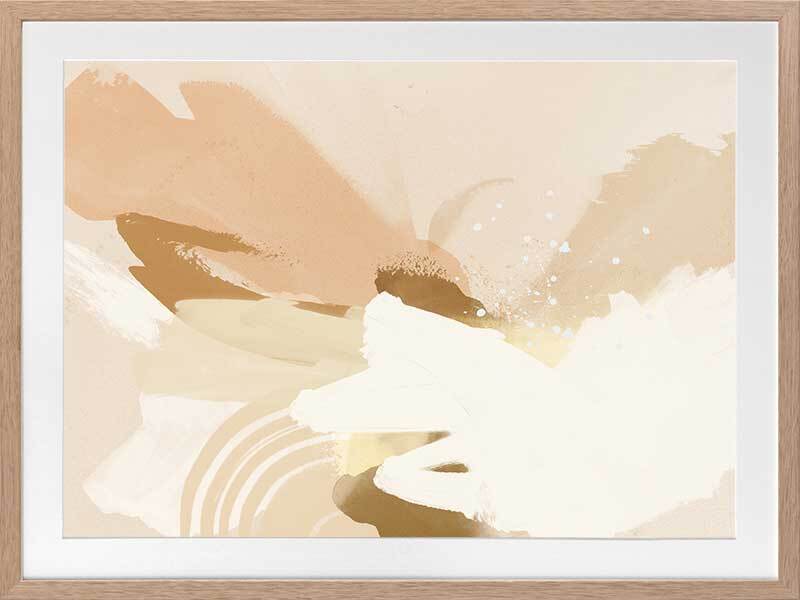 Neutral Flows I Framed Art Print