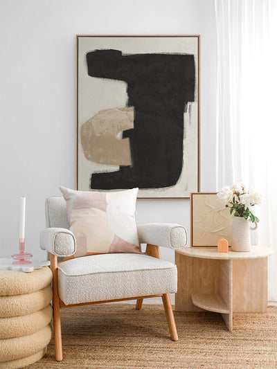 Composed Black Canvas Art Print | Lifestyle