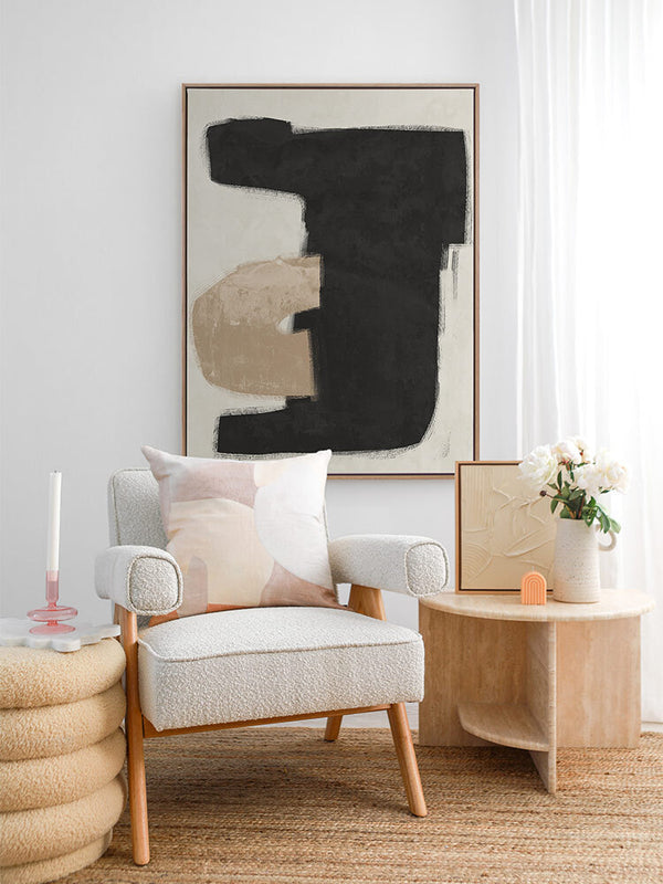 Composed Black Canvas Art Print | Lifestyle