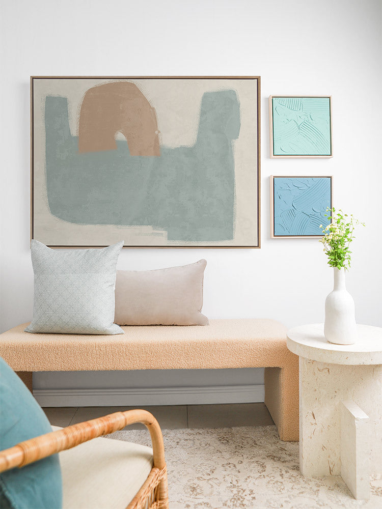 Composed Light Teal Canvas Art Print | Lifestyle