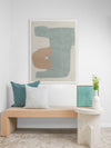 Composed Light Teal Framed Art Print | Lifestyle