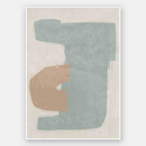 Composed Light Teal Unframed Art Print