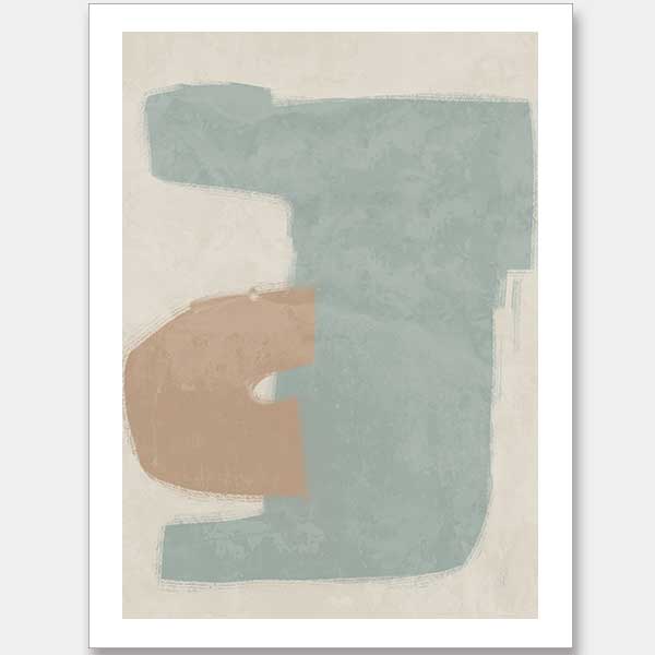 Composed Light Teal Unframed Art Print