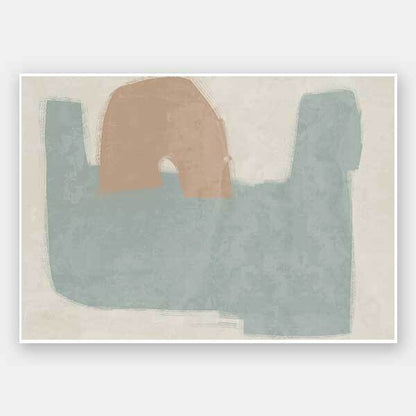 Composed Light Teal Unframed Art Print