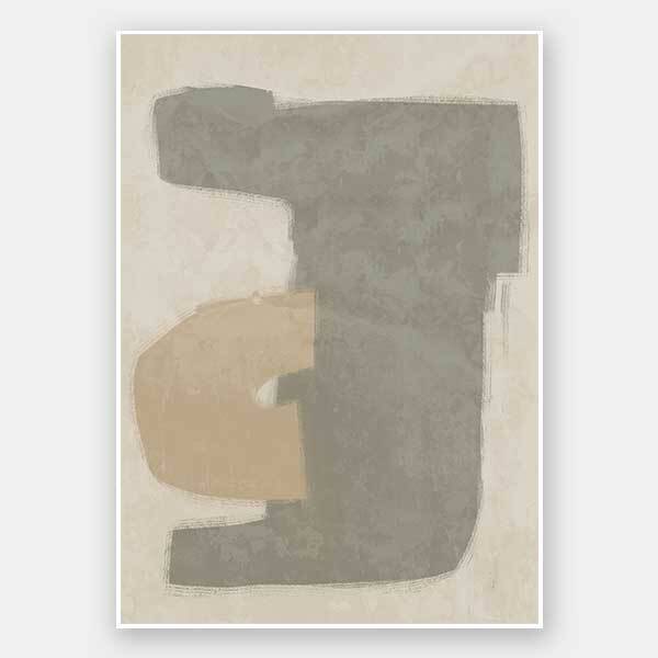 Composed Khaki Unframed Art Print