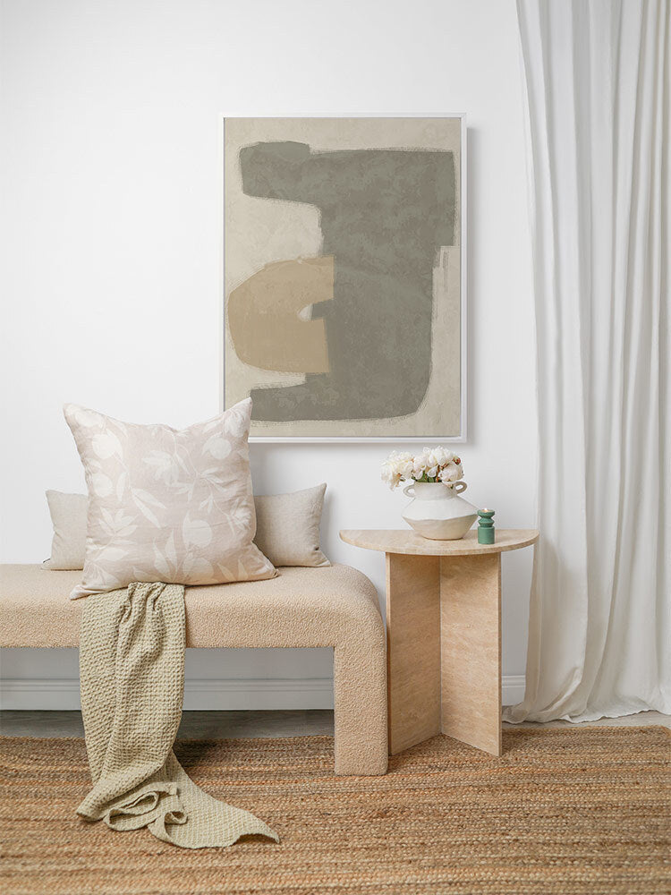 Composed Khaki Canvas Art Print | Lifestyle