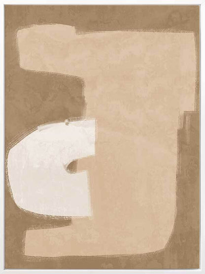 Composed Beige Canvas Art Print