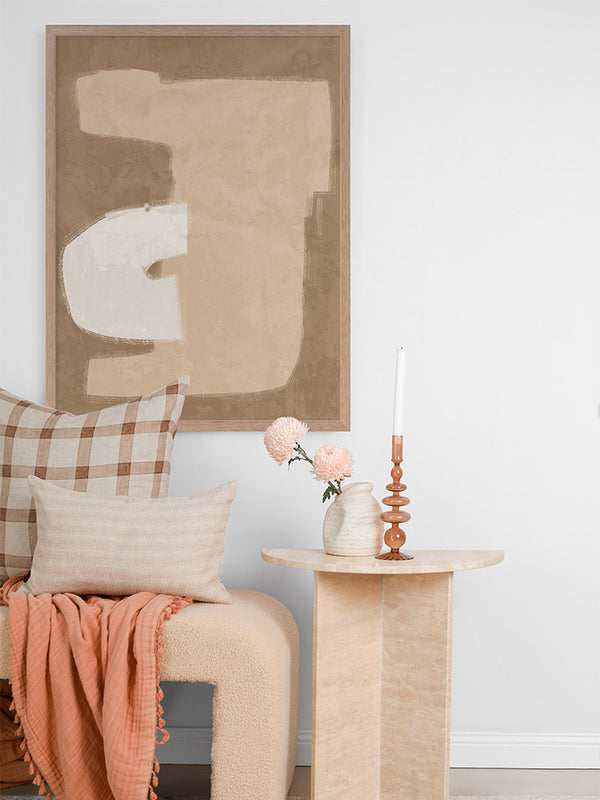 Composed Beige Framed Art Print | Lifestyle