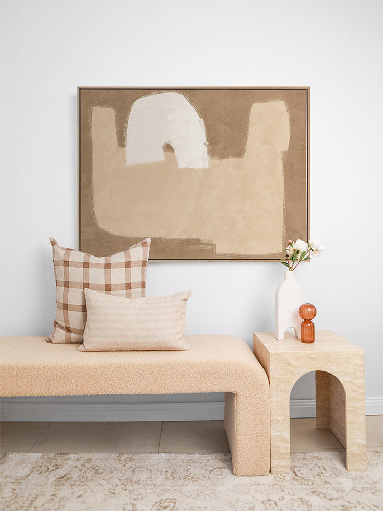 Composed Beige Canvas Art Print