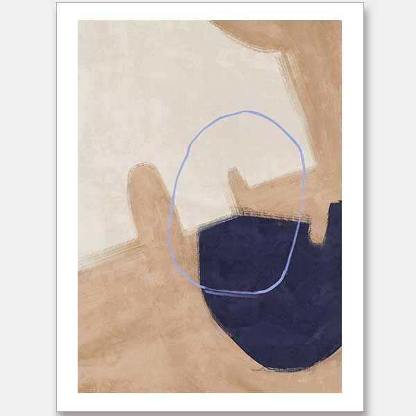 Nonchalant Navy Unframed Art Print