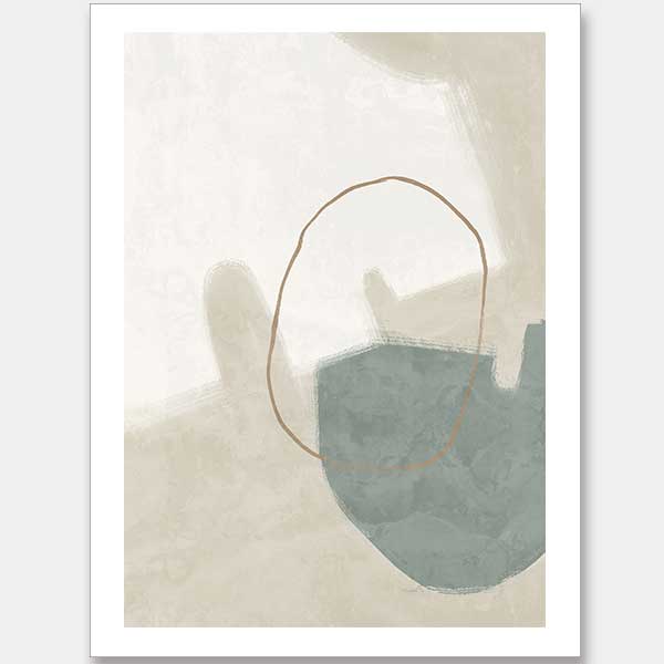 Nonchalant Teal Unframed Art Print