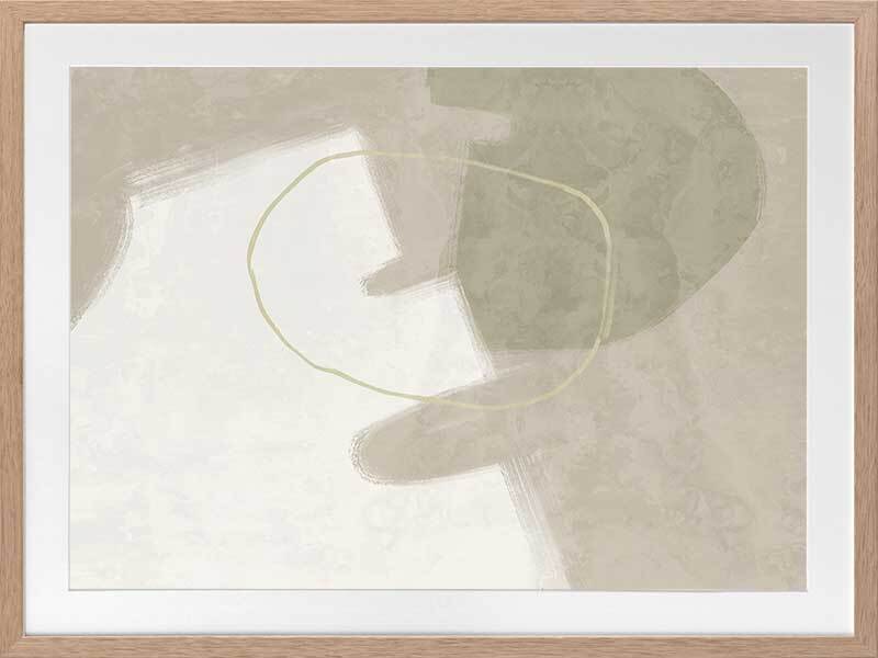 Nonchalant Light Green Framed Art Print