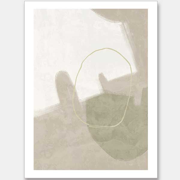Nonchalant Light Green Unframed Art Print