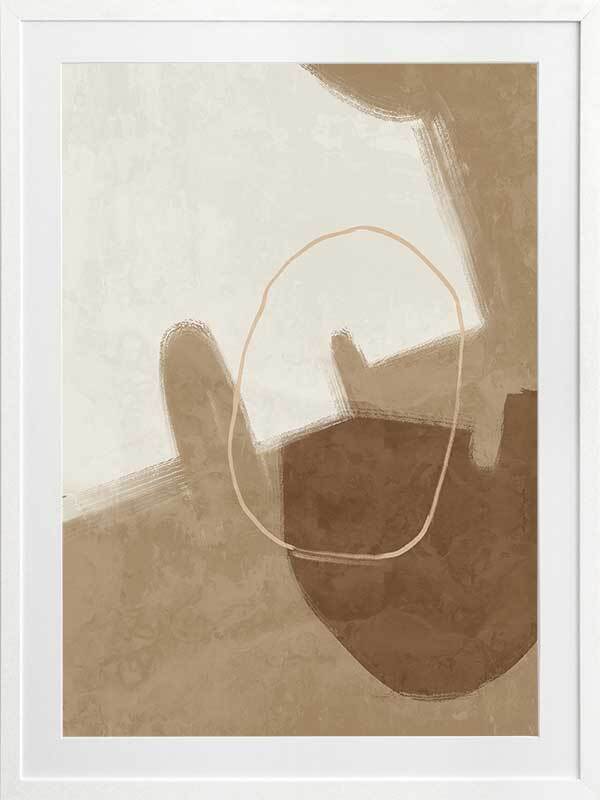 Nonchalant Brown Framed Art Print