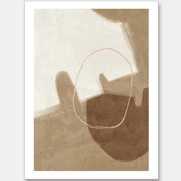Nonchalant Brown Unframed Art Print