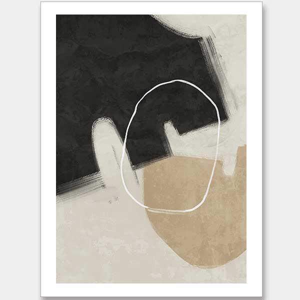 Nonchalant Black Unframed Art Print
