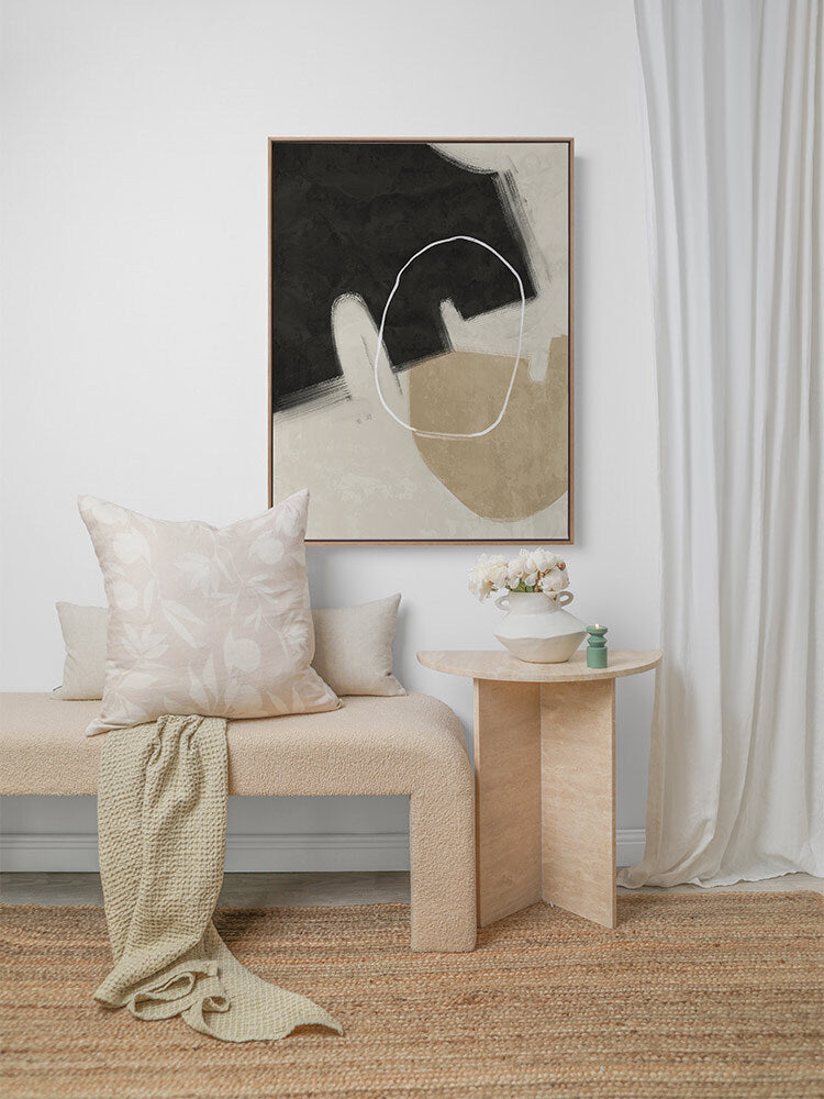 Nonchalant Black Canvas Art Print