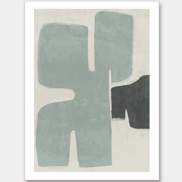 Poised Light Teal Unframed Art Print