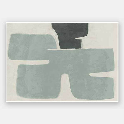 Poised Light Teal Unframed Art Print