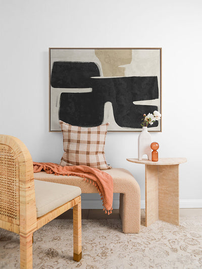 Poised Black Canvas Art Print | Lifestyle