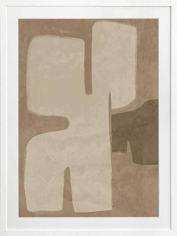 Poised Brown Framed Art Print